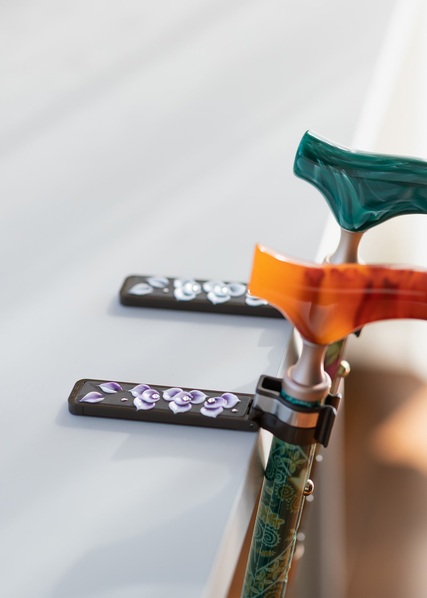 つえ姫オリジナル フラワー柄 杖ホルダー