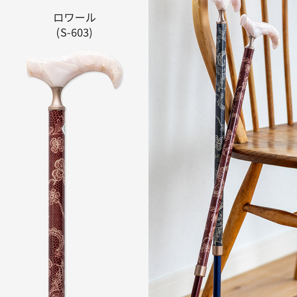 上部柄デザインの伸縮杖・ステッキ【無料簡易ラッピング】